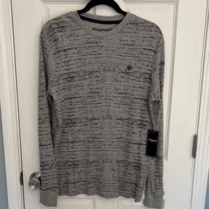 Aeropostale Black and Gray Men's Long Sleeve Tee